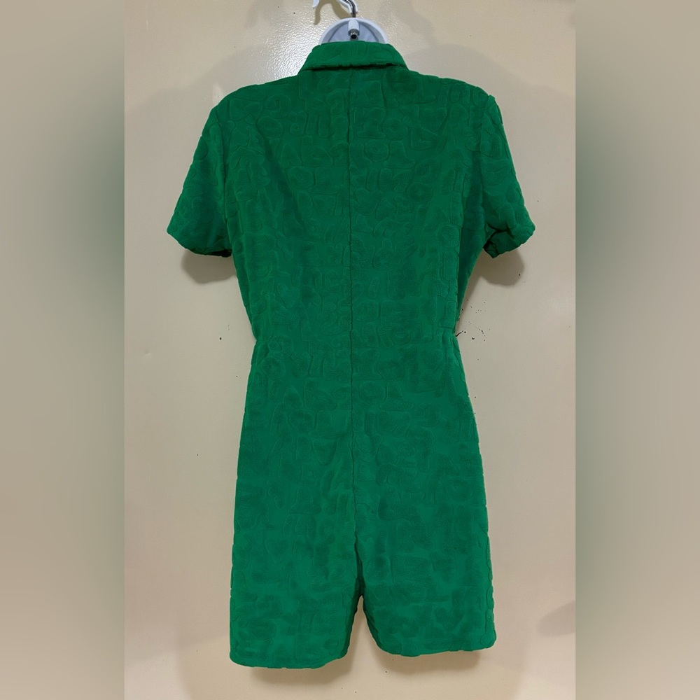 90s Letter Pattern Button Front Romper - image 5